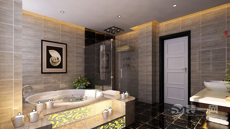 135平米二居室现代简约风格卫浴间装修设计效果图