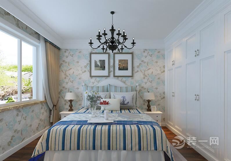 浪漫地中海风格卧室装修设计效果图