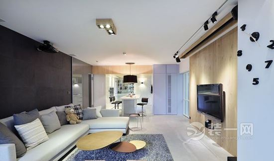 单身公寓翻新案例 天津装修公司现代简约风格效果图