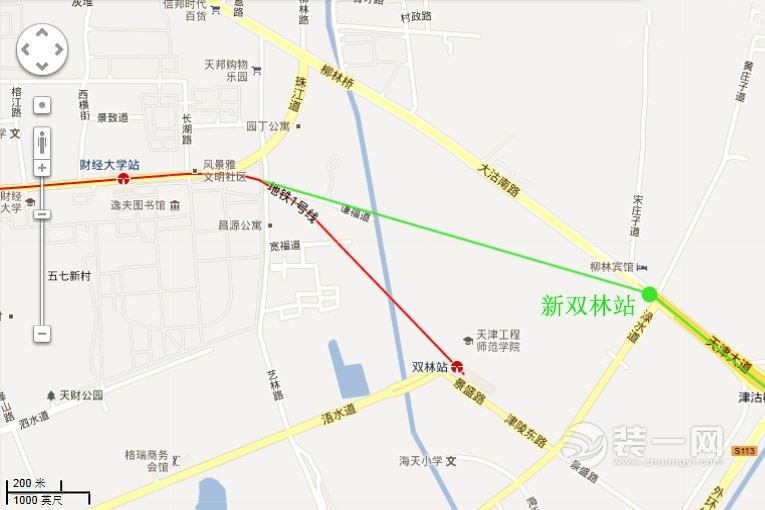 天津1号线东延至津南区双桥河 双林站将变地下车站