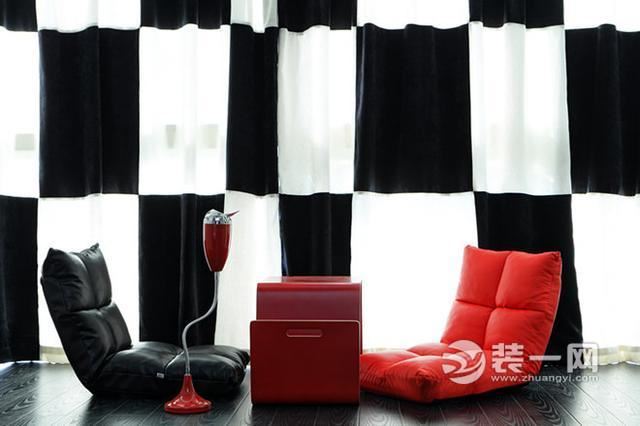 富二代夫妻的红白黑新婚房装修效果图