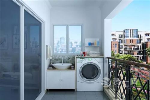 洗衣机放阳台装修效果图