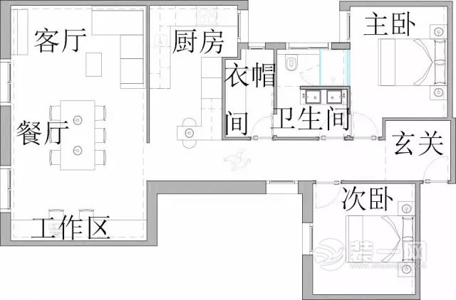 75平米小户型装修效果图