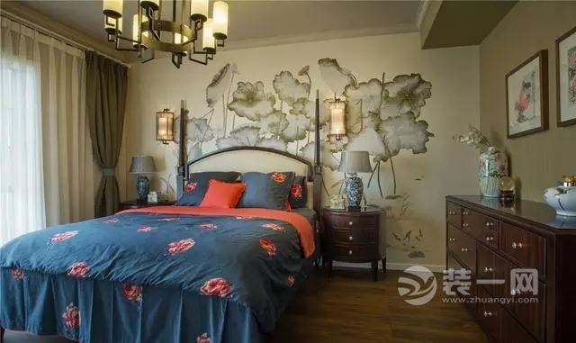 哈尔滨装饰公司卧室床头背景墙设计效果图