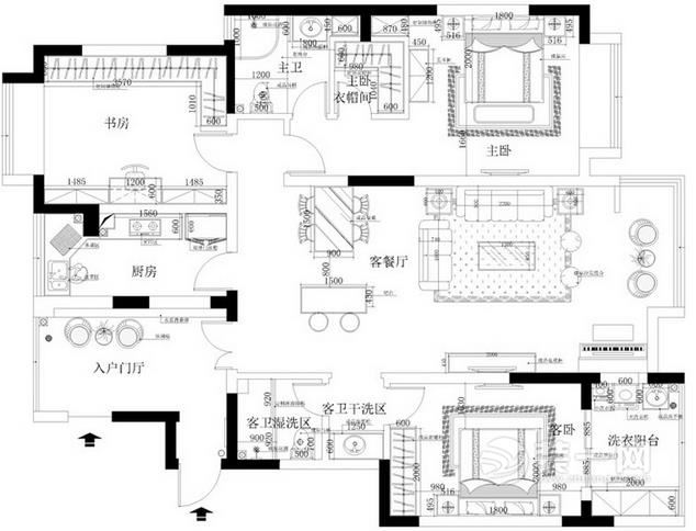 现代北欧风格装修效果图