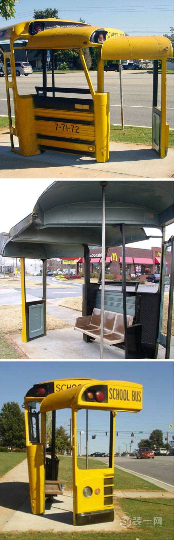 国外公交候车亭设计