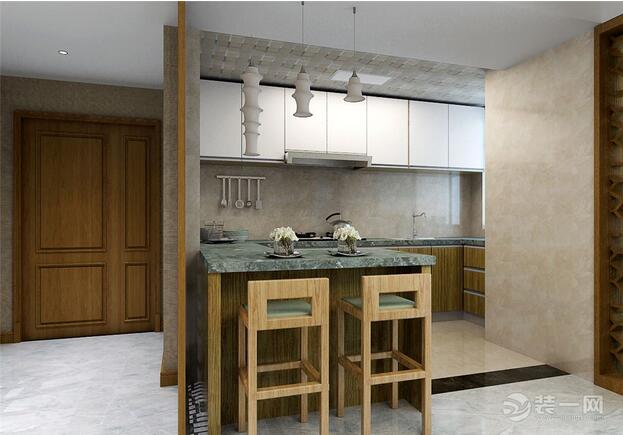 秦皇岛装修 160平米新中式风格装修设计效果图 厨房