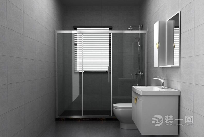 现代欧式混搭风格卫浴间装修效果图