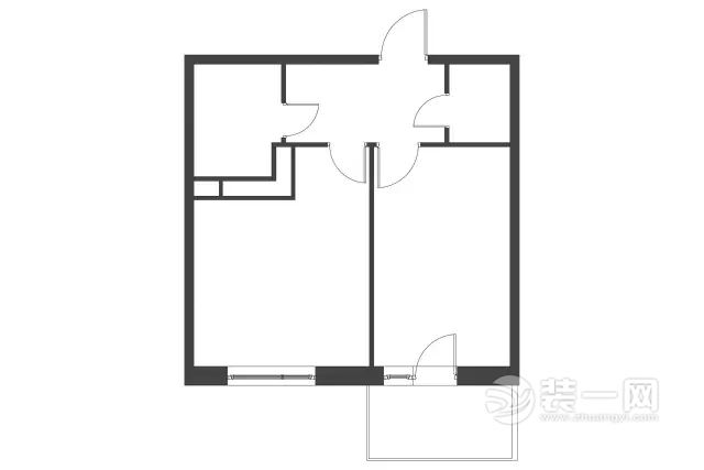 35平米Loft公寓装修平面图