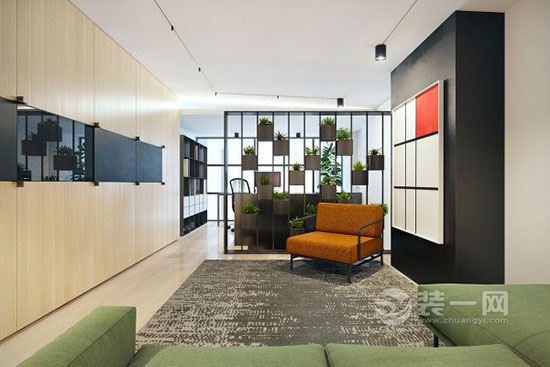 铜陵装修网loft公寓设计效果图 图形与色彩的完美平衡