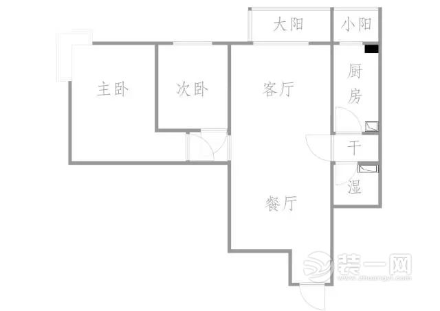 MUJI风格装修 96平米两居室装修案例