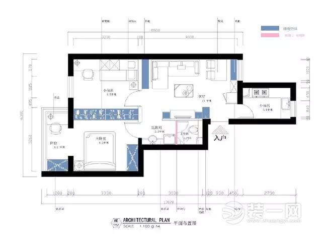 绍兴装修网分享50平米简约美式风格两居室装修案例