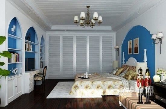 居家装修主卧室淡蓝色设计装修效果图