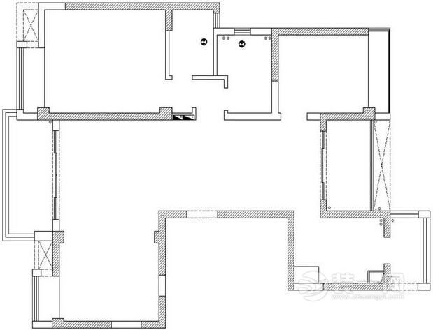 144平米三居室户型图