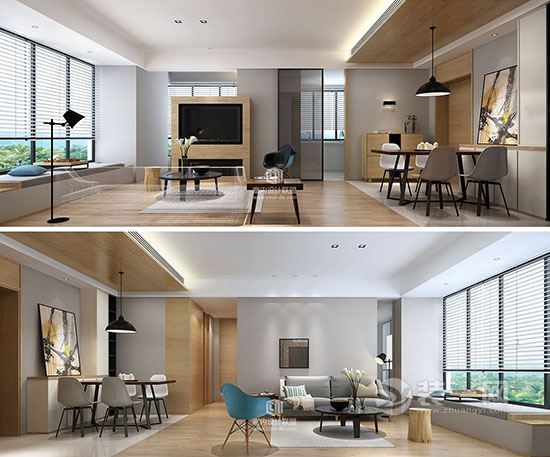70平现代简约装修案例 银川装修公司小户型公寓设计