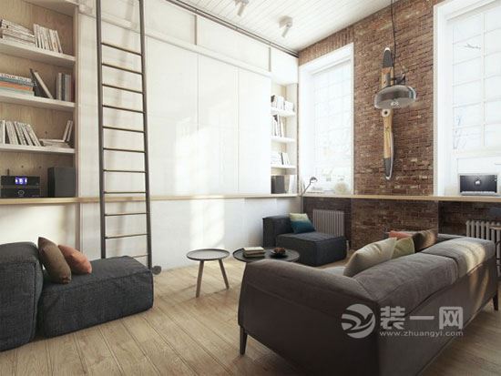 实用系小公寓魅力 天津装修公司工业风格设计效果图