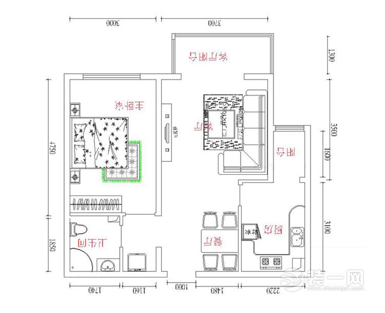 精选68平米现代风格装修效果图 附户型方案设计