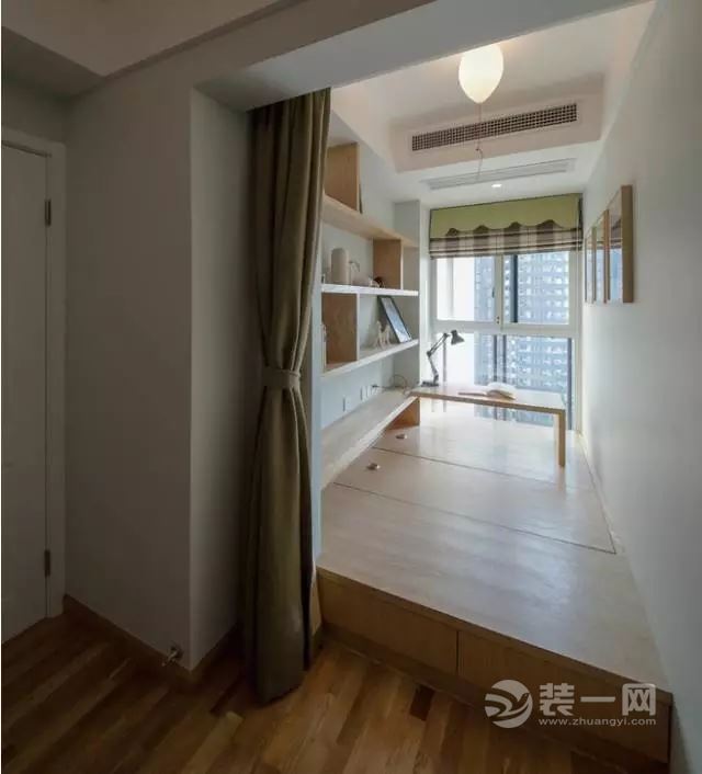 95平米日式原木风格三居室装修效果图