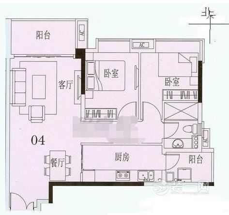 广州装修公司分享欧美风格装修效果图 100平米两室两厅装修效果图