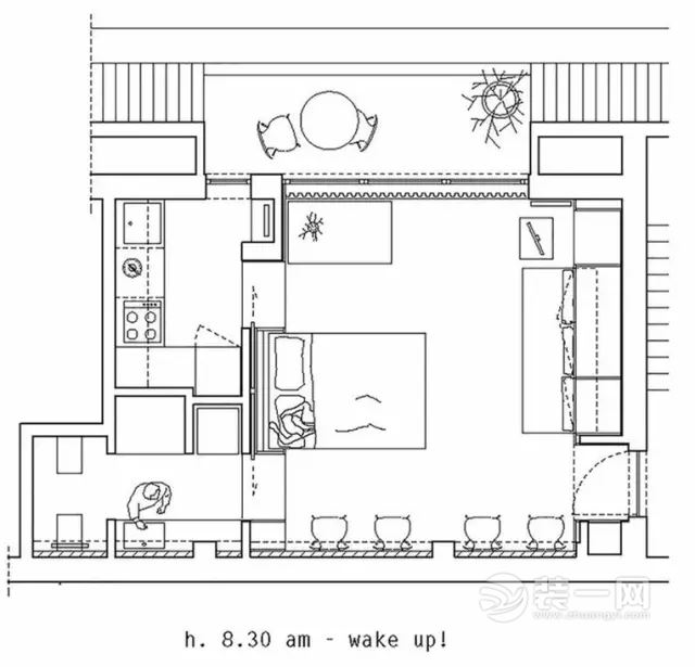 28平米小公寓装修效果图