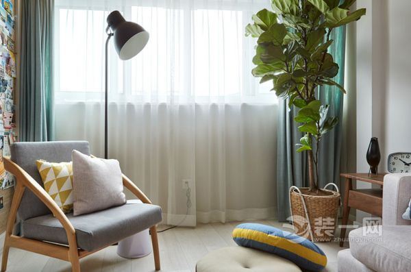 日式北欧混搭风小户型公寓装修 粉色沙发冲击视觉