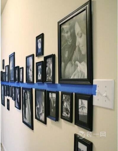 你家的照片装饰墙可以这样设计 过年拍的照挂起来吧