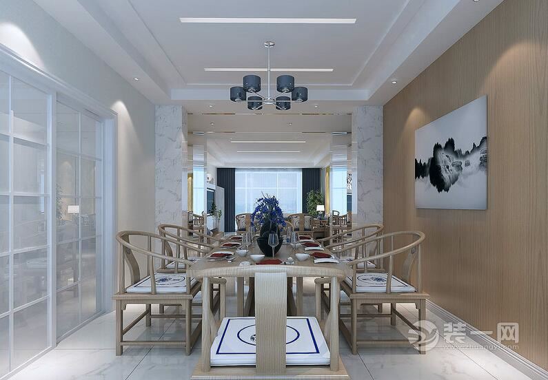 现代新中式风格餐厅装修设计效果图