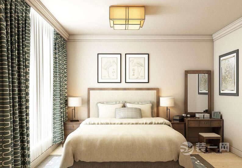 现代新中式风格卧室装修设计效果图