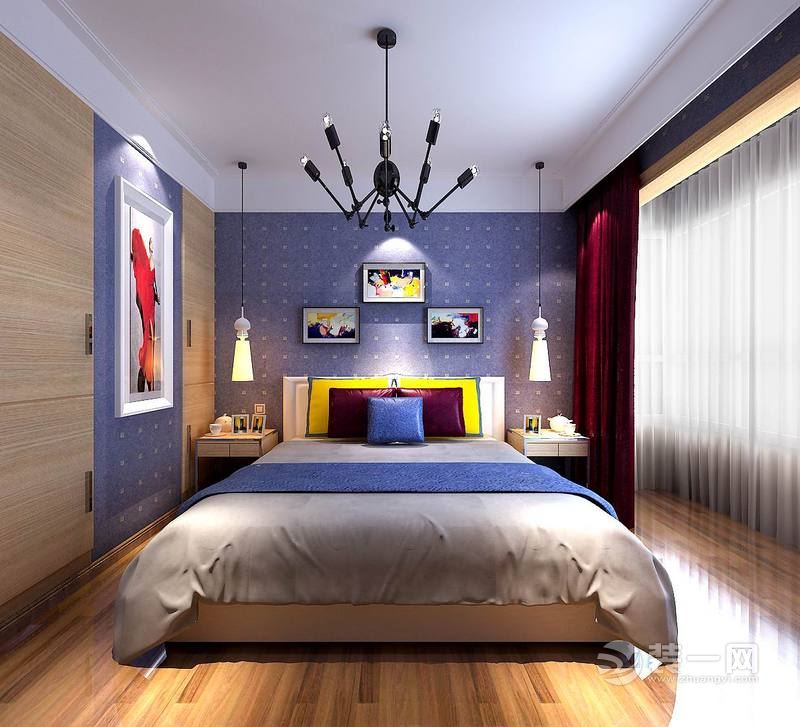 现代简约富丽风格卧室装修设计效果图