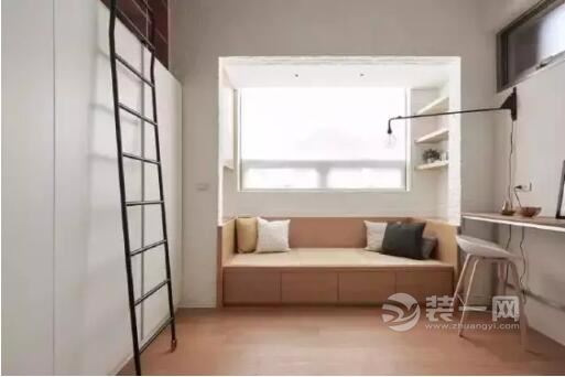 30平米单身公寓简约原木loft交换空间设计装修效果图