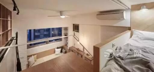 30平米单身公寓简约原木loft交换空间设计装修效果图