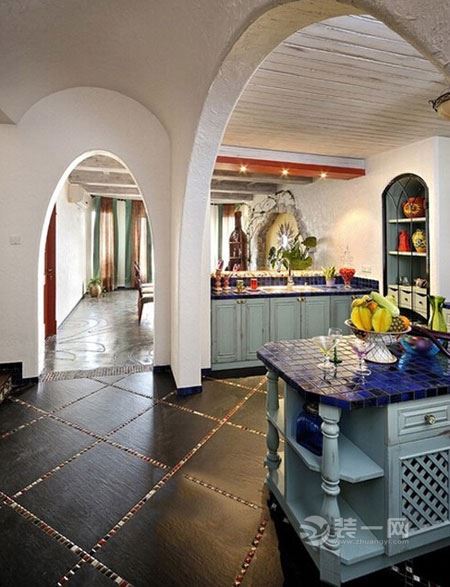 六安家装给生活一点颜色 多彩开放式厨房设计