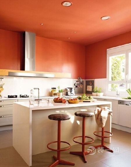寿县家装给生活一点颜色 多彩开放式厨房设计