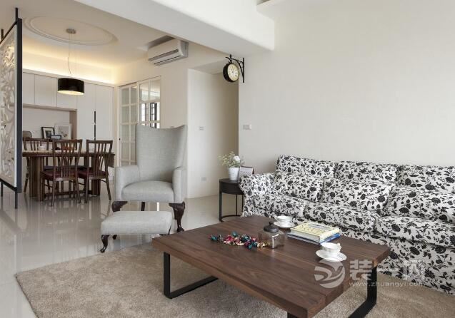 白色调设计 北京新兴家园90平米两室两厅装修效果图