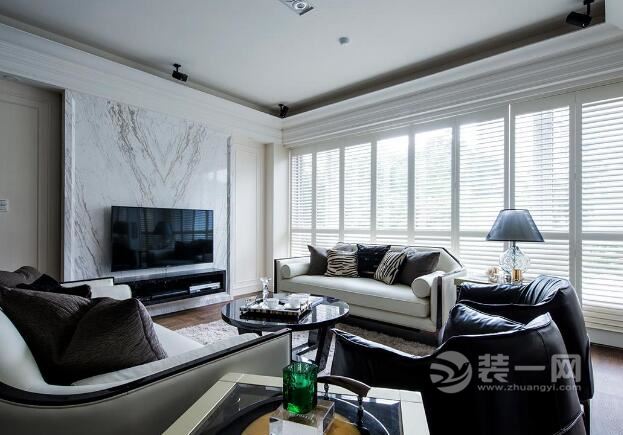美式古典风格设计 北京通瑞嘉苑三室两厅装修效果图
