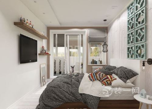 95平米现代简约风格二居室装修效果图