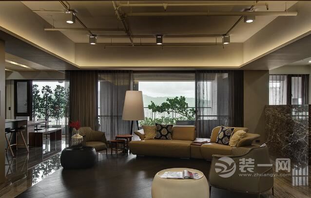 高质感现代简约风格 上海太阳岛高尔夫别墅装修实景图