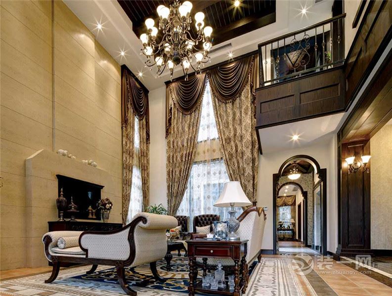 扬州装饰网分享奢华古典美式风格别墅装修案例