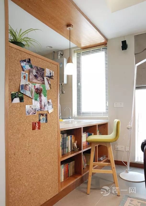 90平米日式原木风格二居室装修效果图