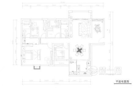 121平米效果图 四居室简欧风格设计