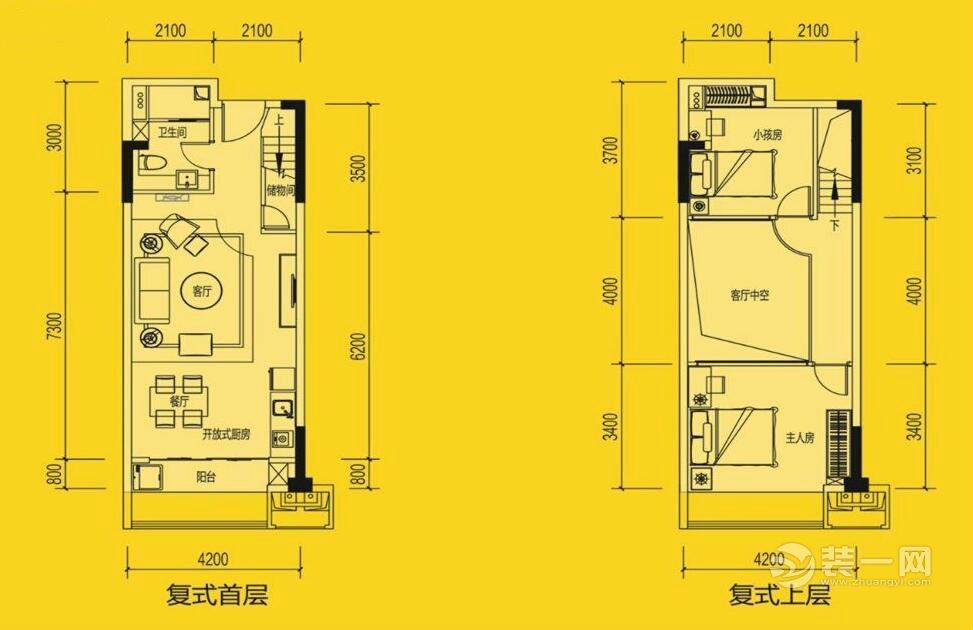 广州敏捷星悦国际loft样板间61平米户型图