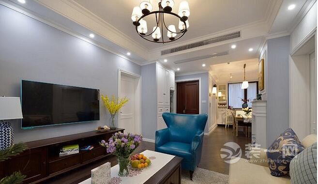 广州装饰公司荐美式风格设计 98平米两室两厅装修效果图