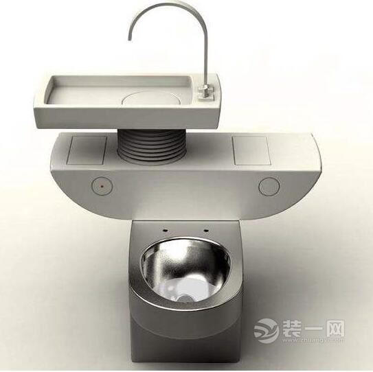 深圳装修公司荐创意马桶设计 带洗手池的马桶