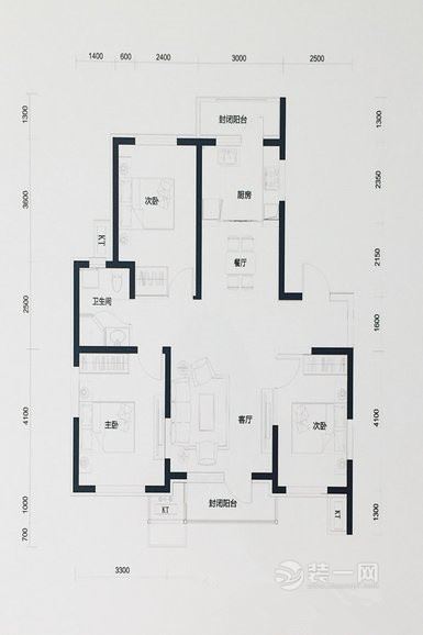 119平米现代简约风格两居室装修效果图