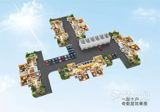 空中城市森林花园效果图