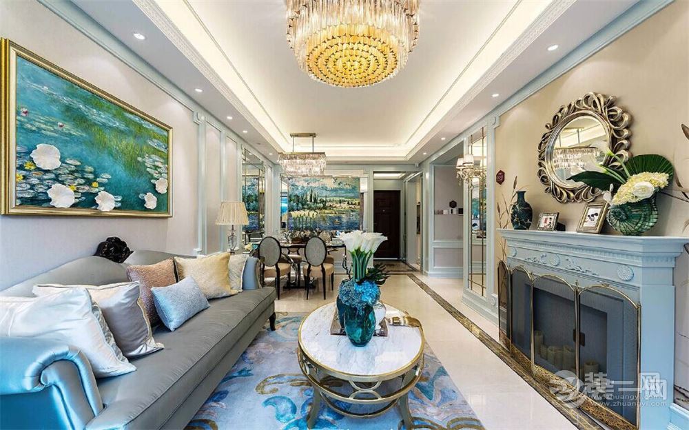 三室两厅装修图 重庆龙湖春森彼岸法式风格室内设计