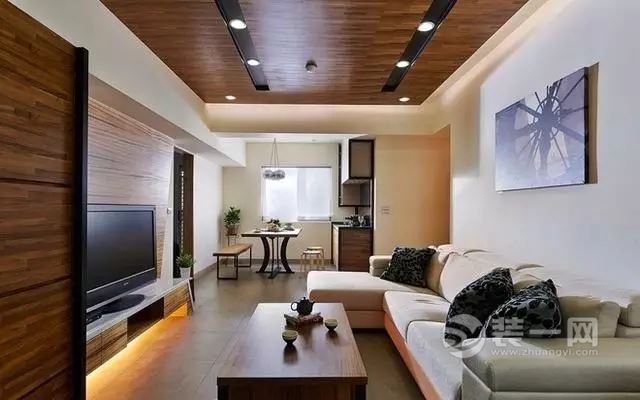 70平米现代简约风格二居室装修效果图