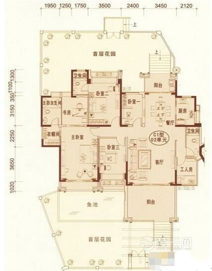 广州装饰公司分享176平新中式风格装修效果图 广州东湖洲花园设计案例