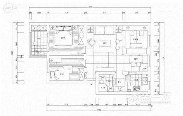 82平米老房改造装修效果图