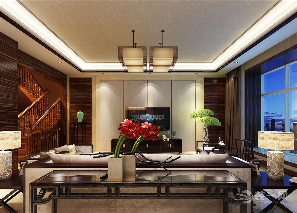 新中式别墅设计案例 成都上林西江国际社区290平户型